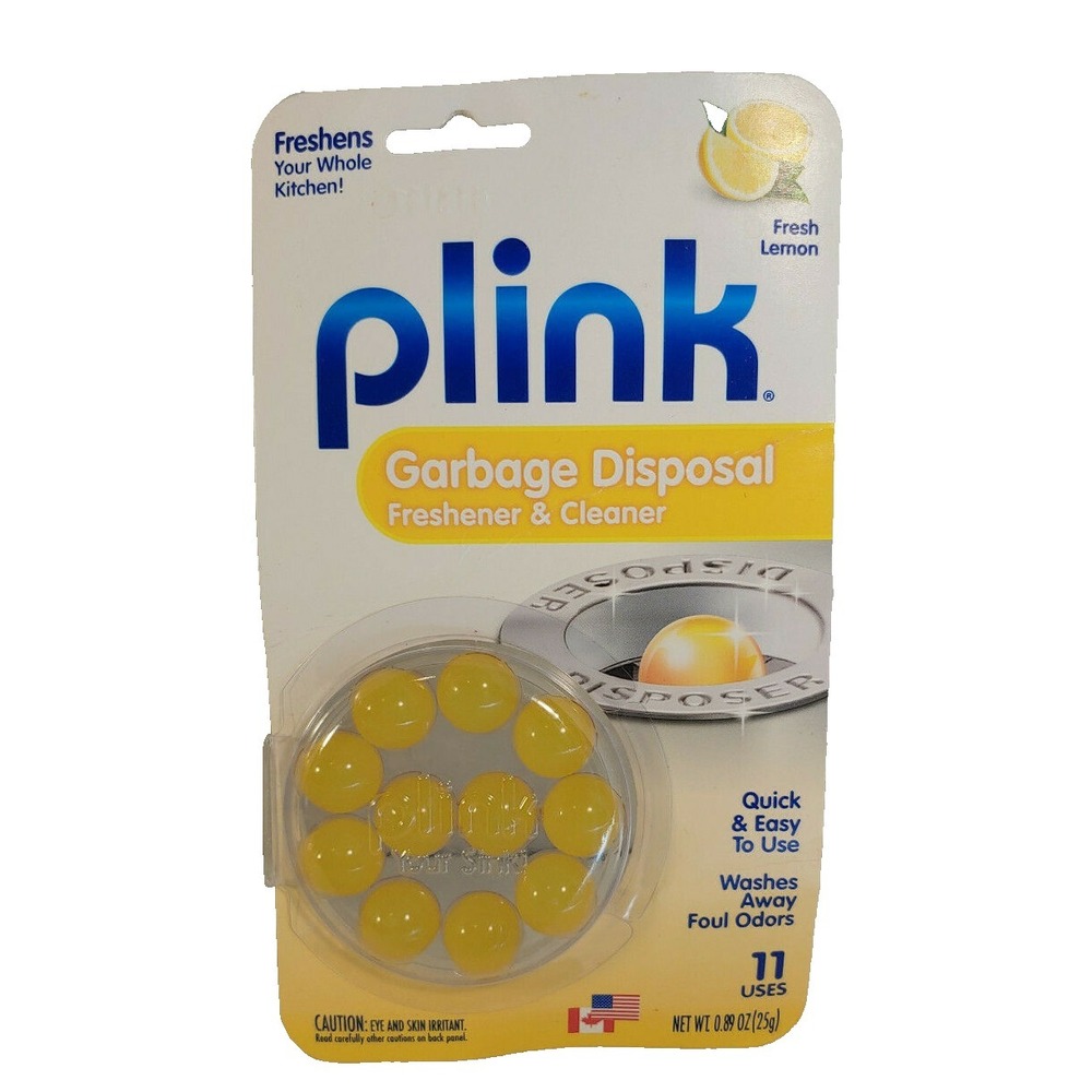 Plink Kitchen Garbage Disposal Cleaner Deodorizer Treatment Lemon Lot of 3